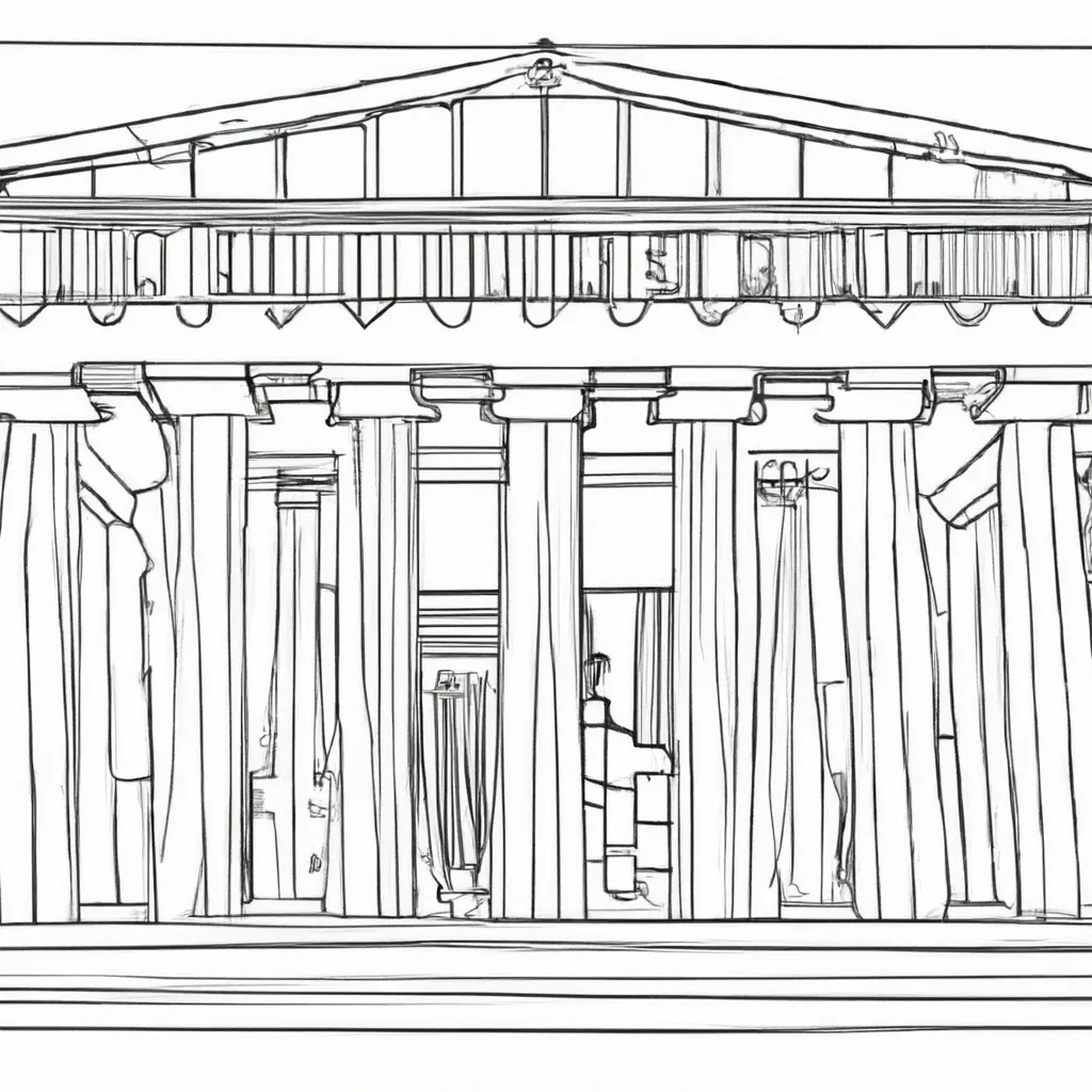 desenhos partenon grecia imprimir pintar 11