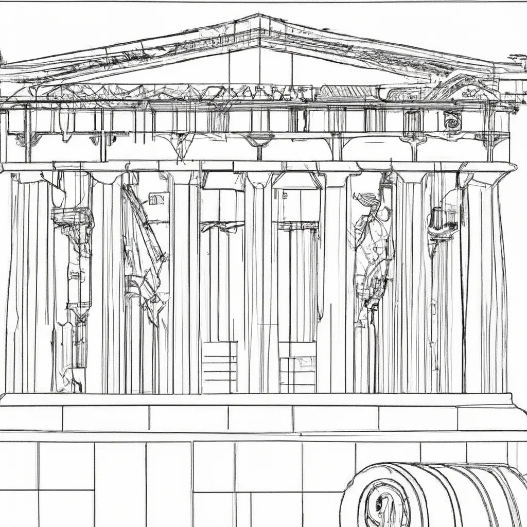 desenhos partenon grecia imprimir pintar 12