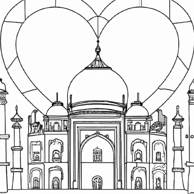 desenhos taj mahal imprimir pintar