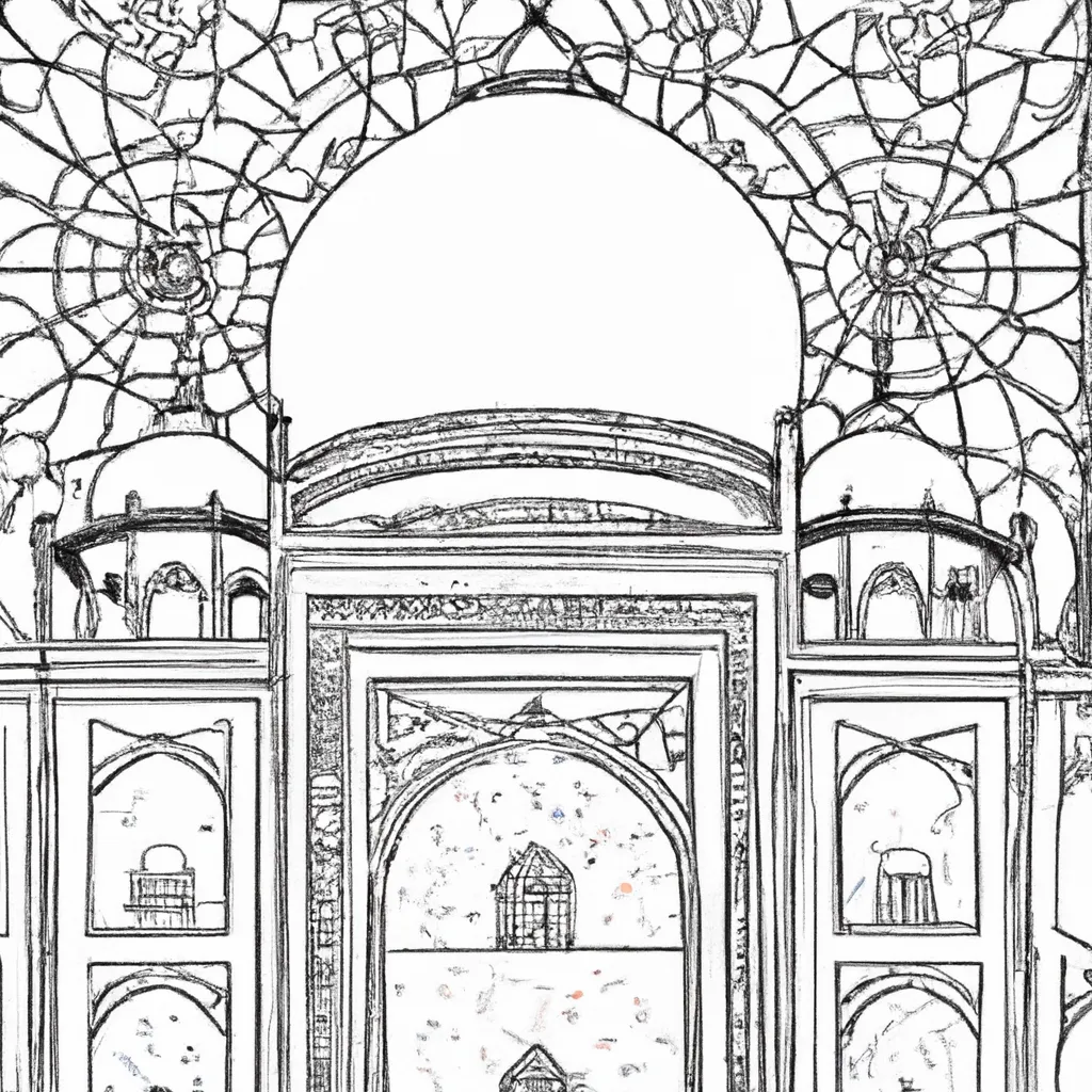 desenhos taj mahal imprimir pintar 1