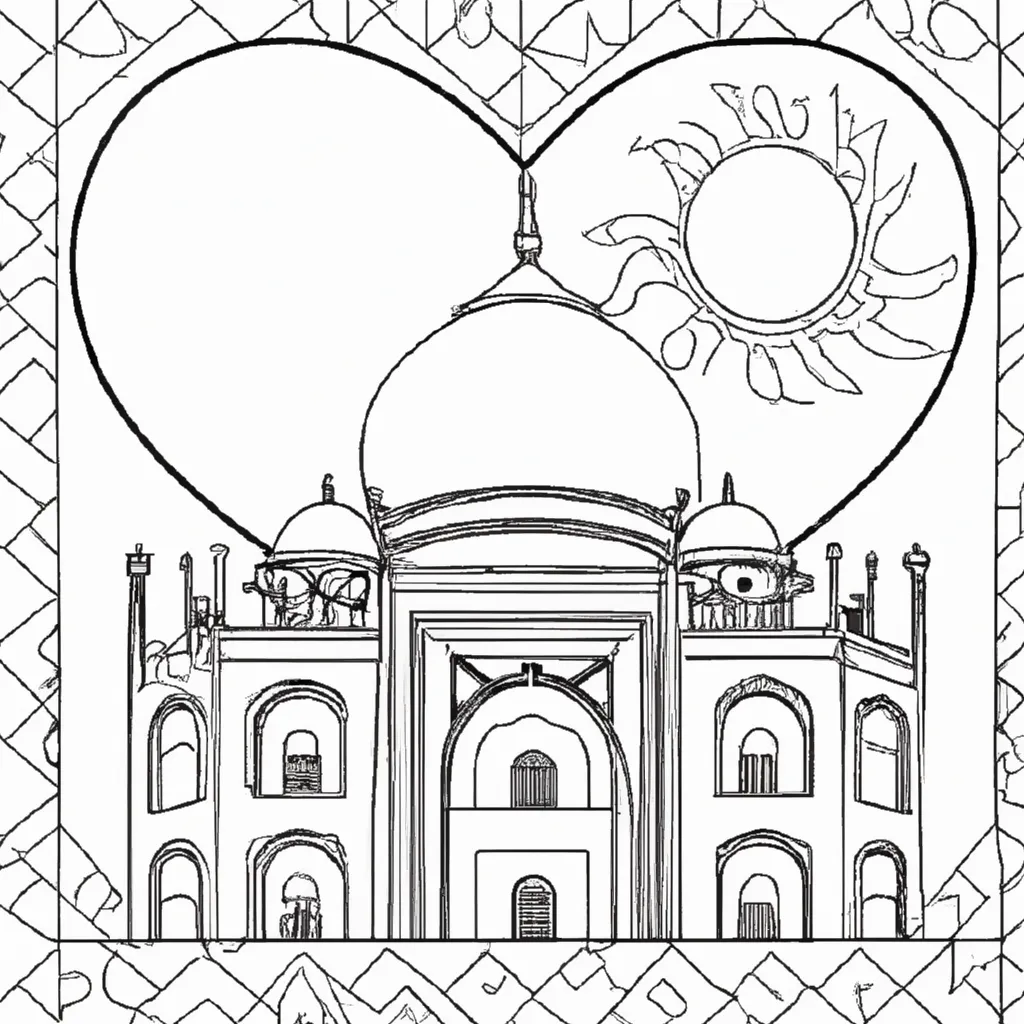 desenhos taj mahal imprimir pintar 6
