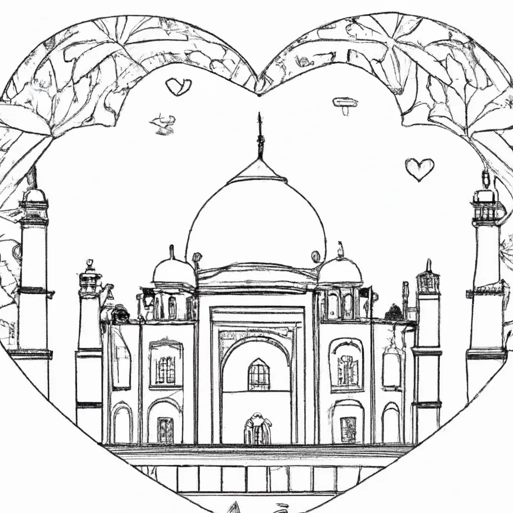 desenhos taj mahal imprimir pintar 14