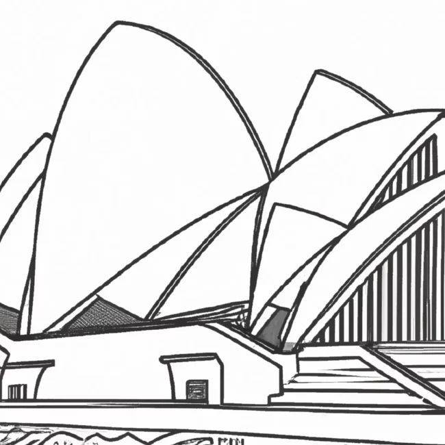 desenhos opera house sydney imprimir pintar onda arquitetura