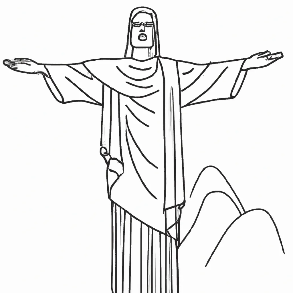 cristo redentor desenhos imprimir pintar
