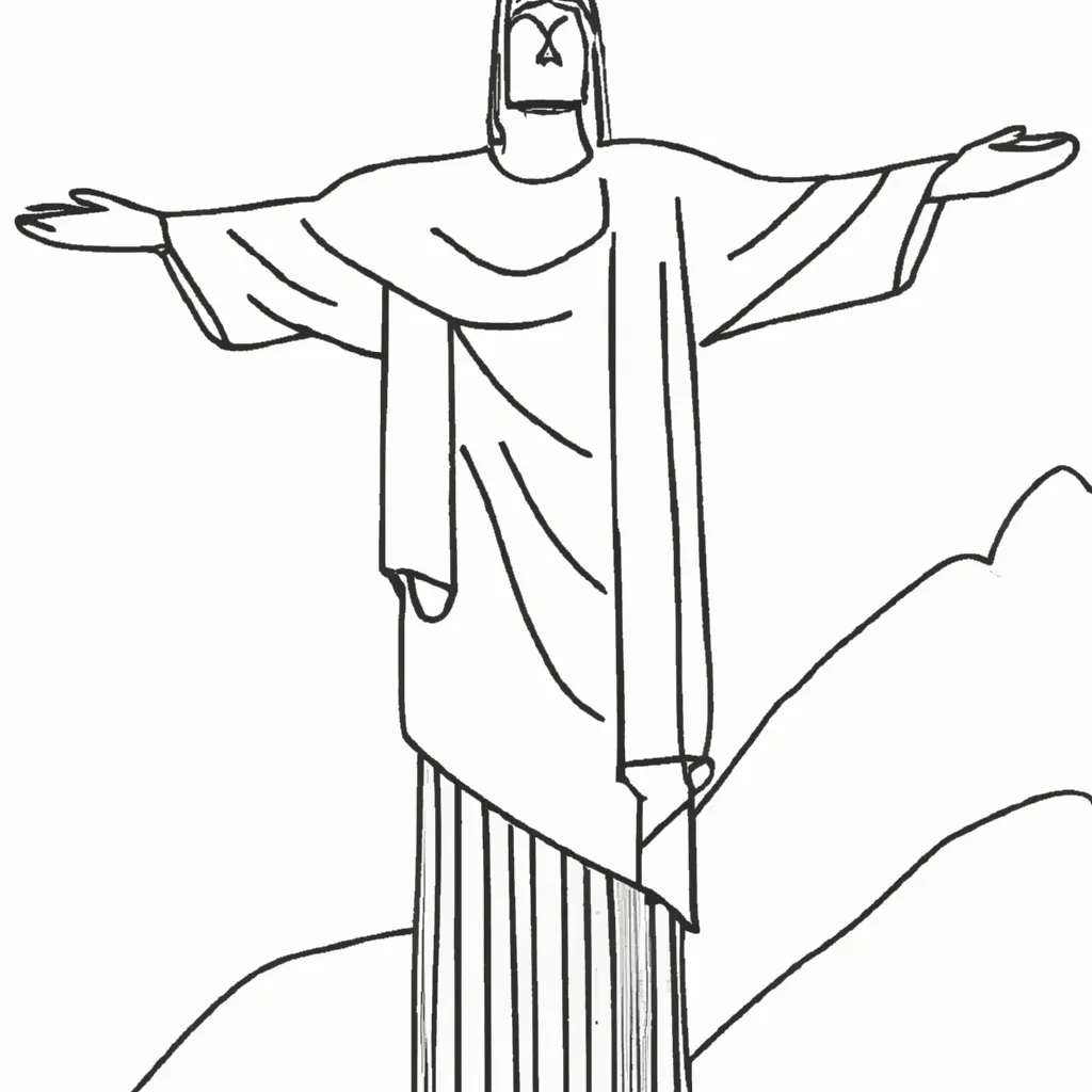 cristo redentor desenhos imprimir pintar 2