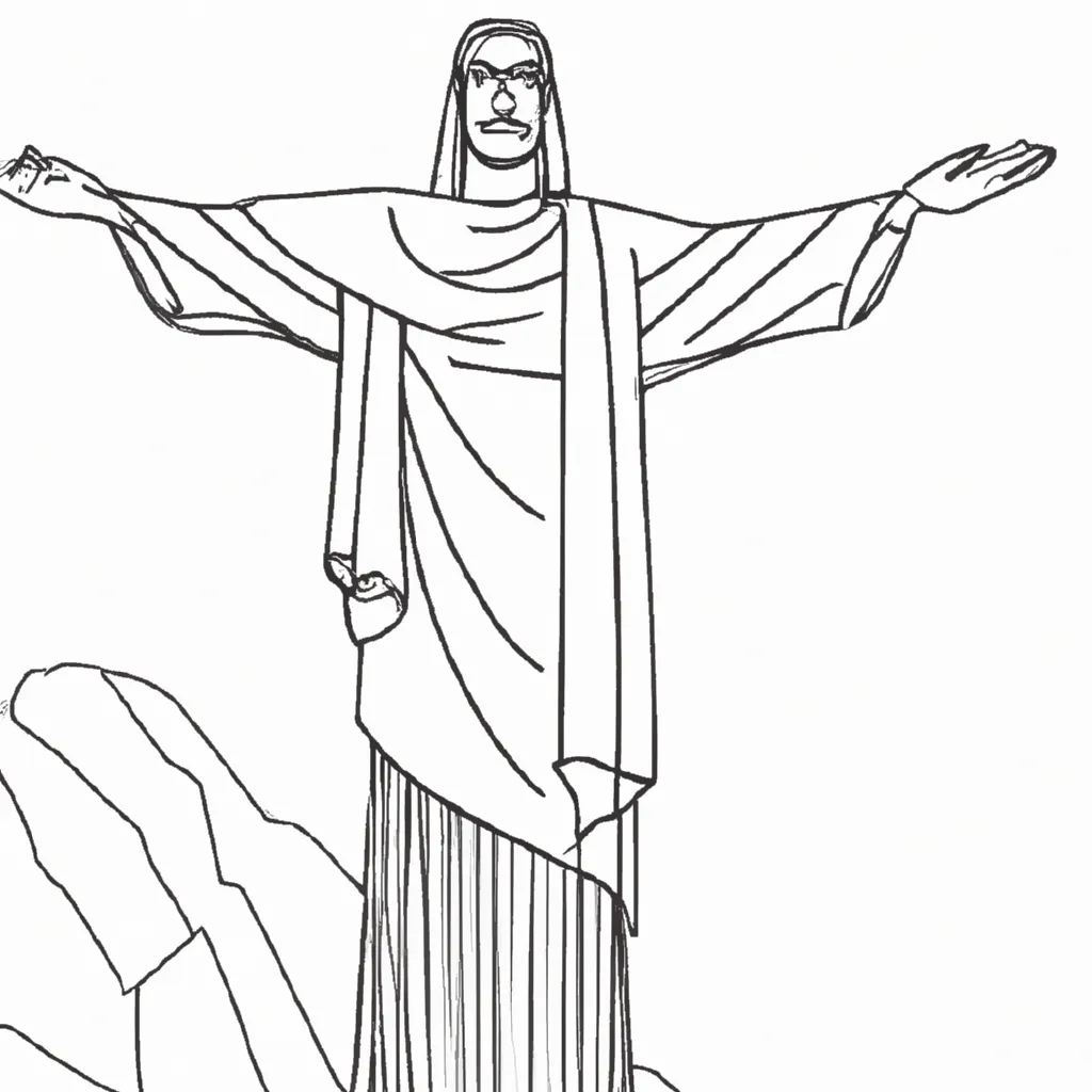 cristo redentor desenhos imprimir pintar 4