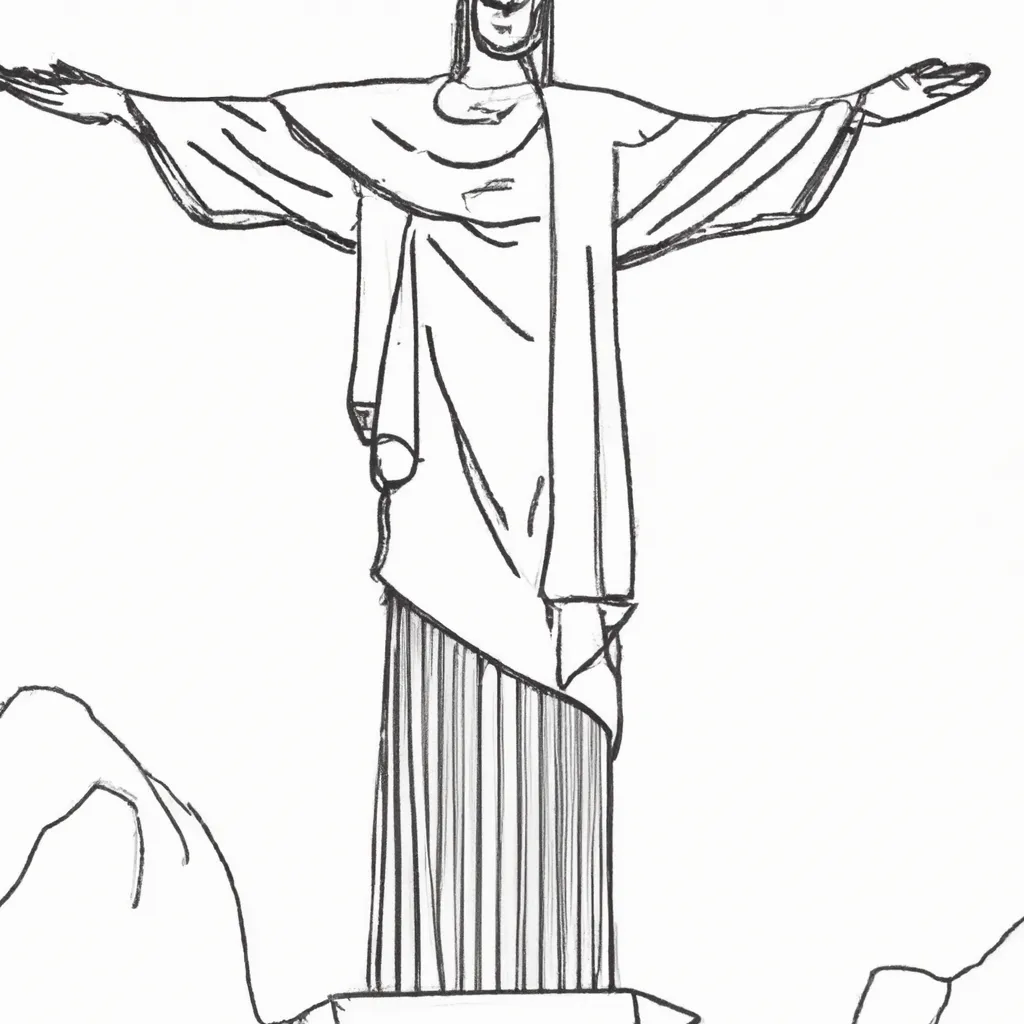 cristo redentor desenhos imprimir pintar 5