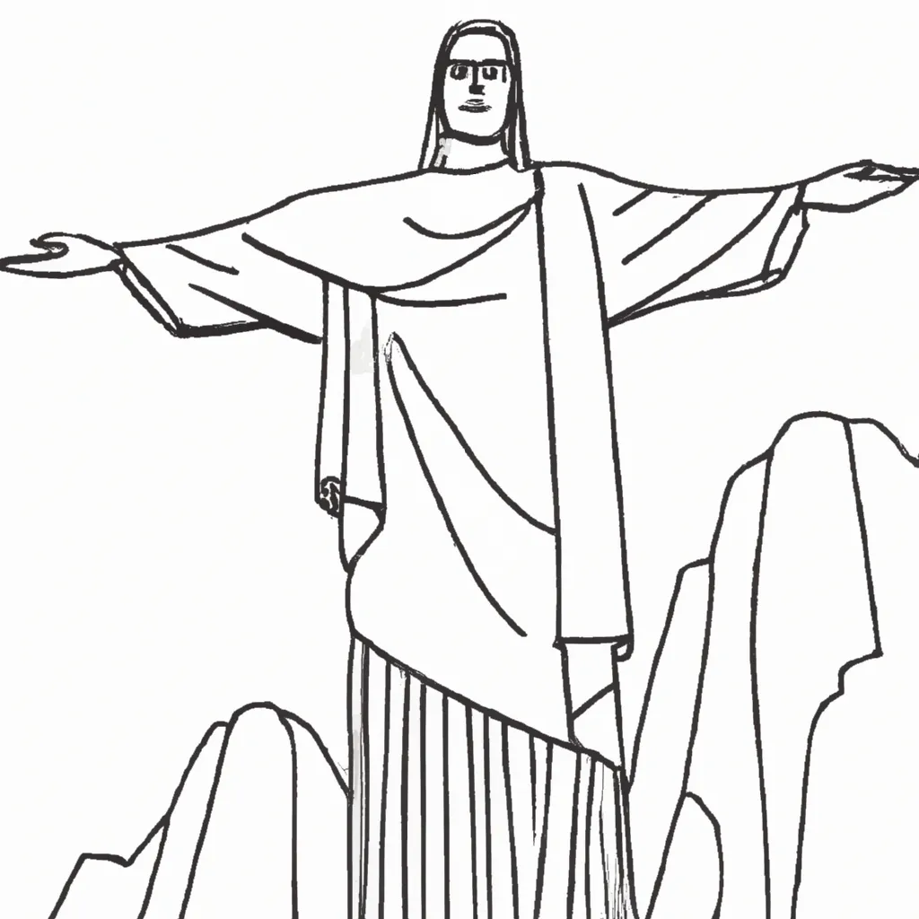 cristo redentor desenhos imprimir pintar 6