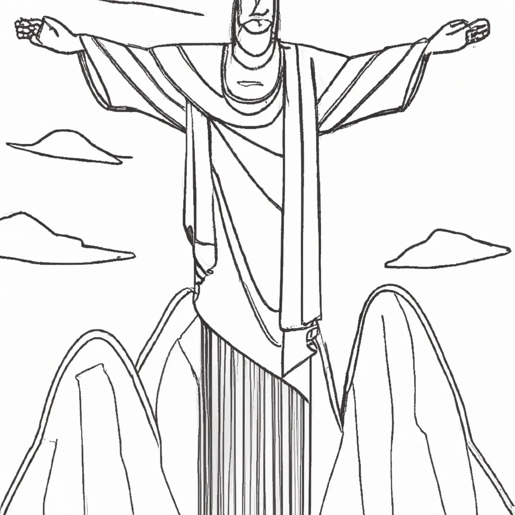 cristo redentor desenhos imprimir pintar 8