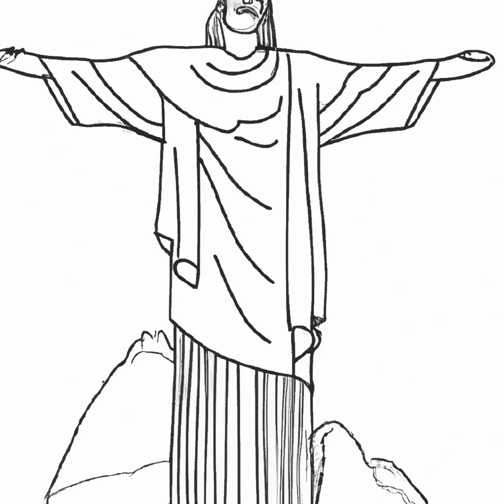 cristo redentor desenhos imprimir pintar 9