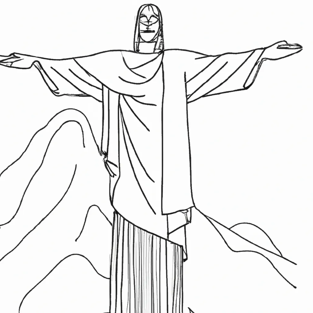 cristo redentor desenhos imprimir pintar 10