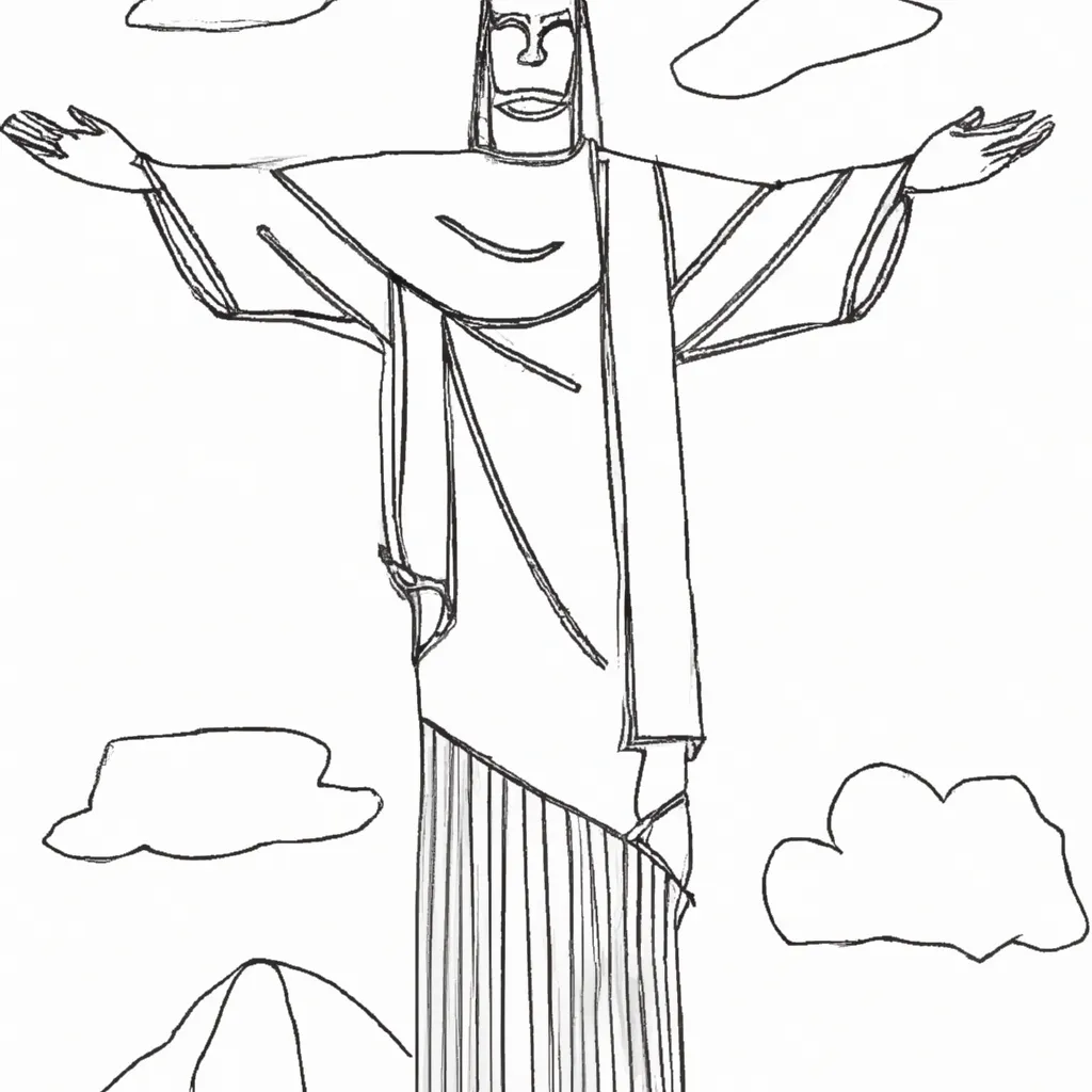 cristo redentor desenhos imprimir pintar 11