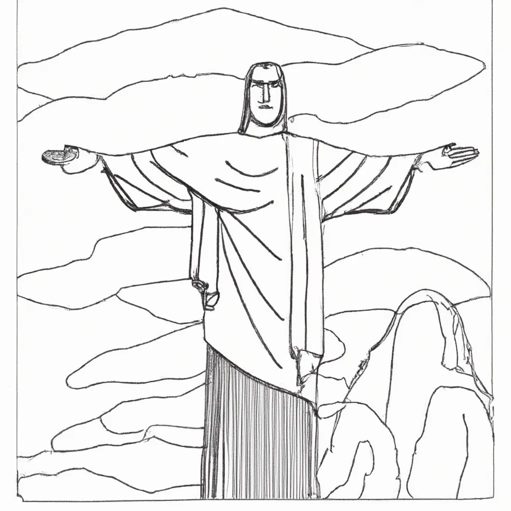 cristo redentor desenhos imprimir pintar 12