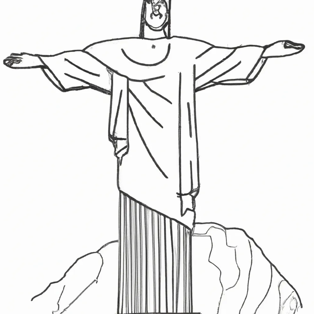 cristo redentor desenhos imprimir pintar 13