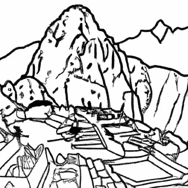 desenhos machu picchu imprimir pintar