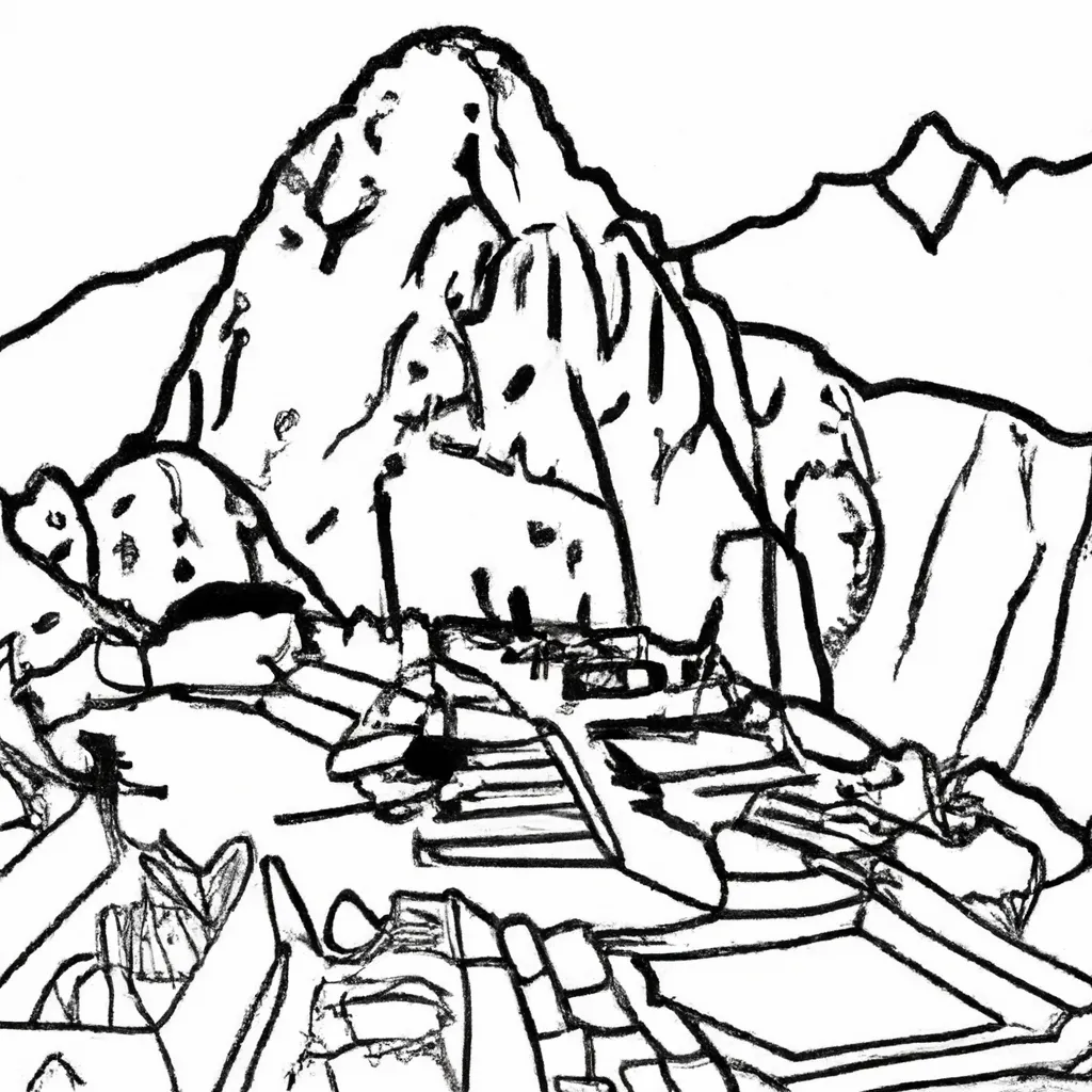 desenhos machu picchu imprimir pintar