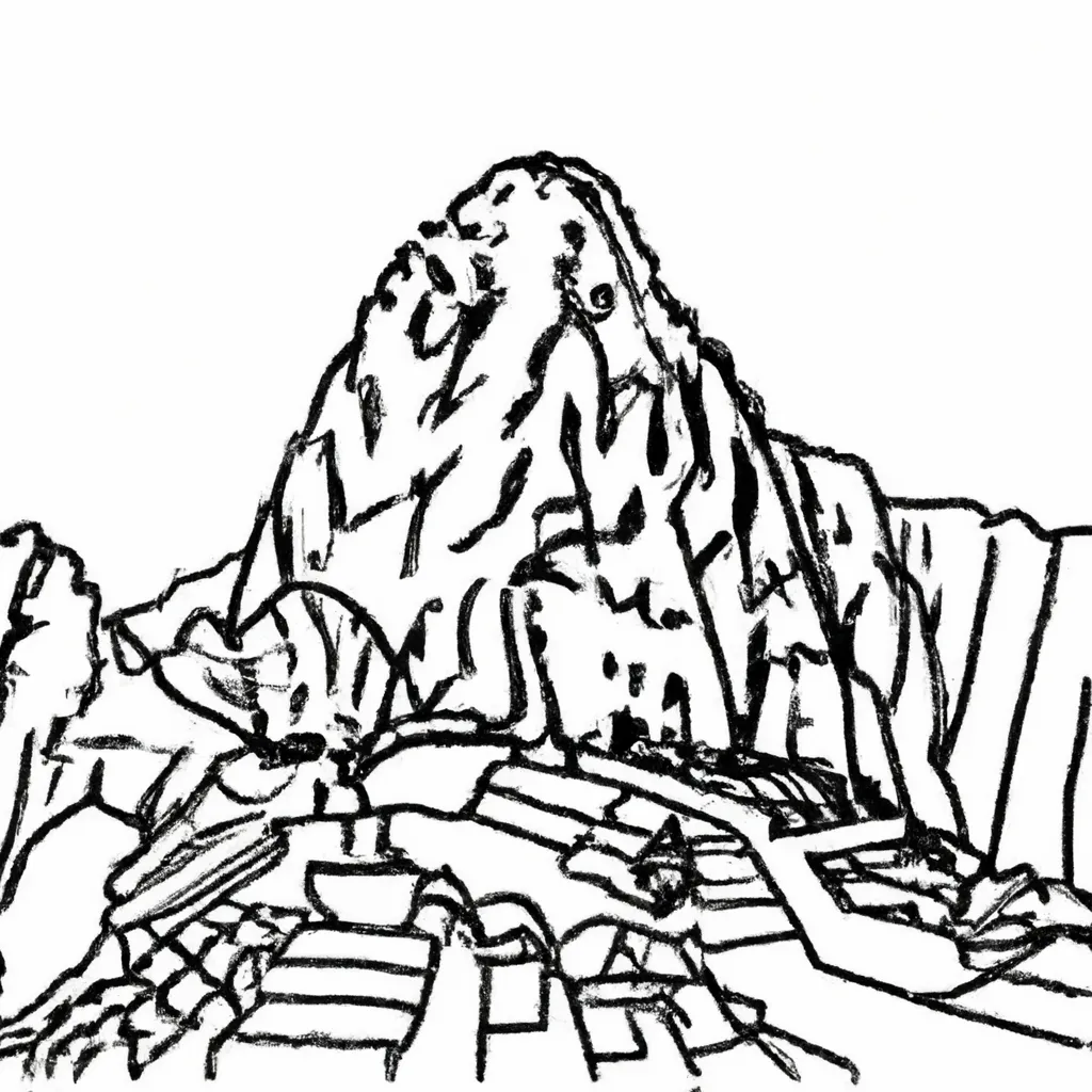 desenhos machu picchu imprimir pintar 2