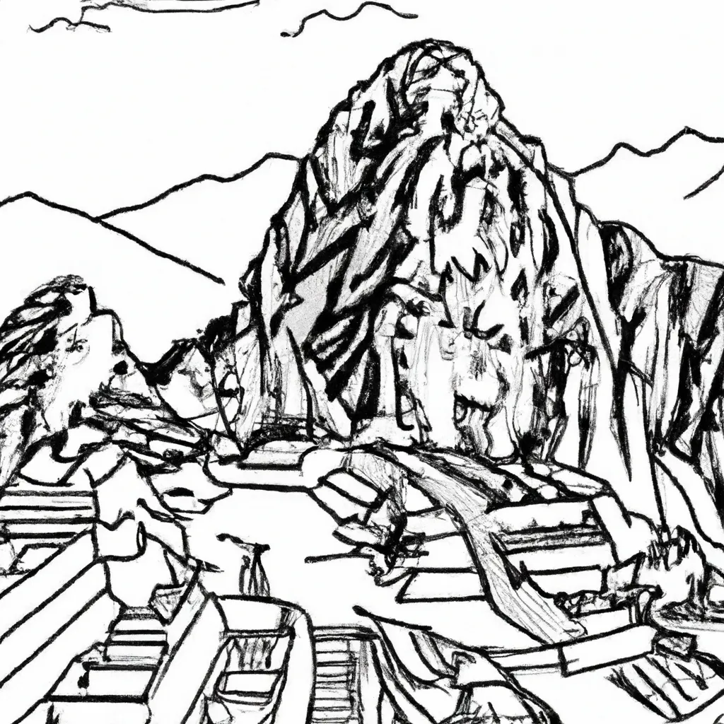 desenhos machu picchu imprimir pintar 3