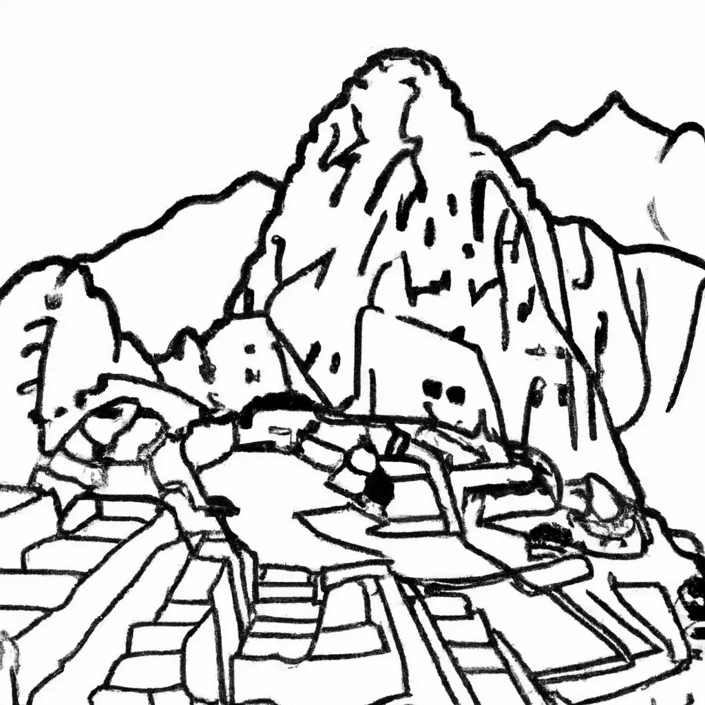 desenhos machu picchu imprimir pintar 4