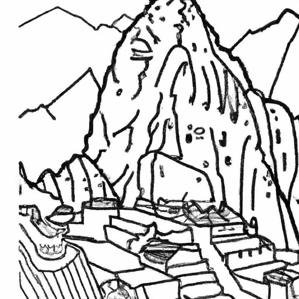 desenhos machu picchu imprimir pintar 5