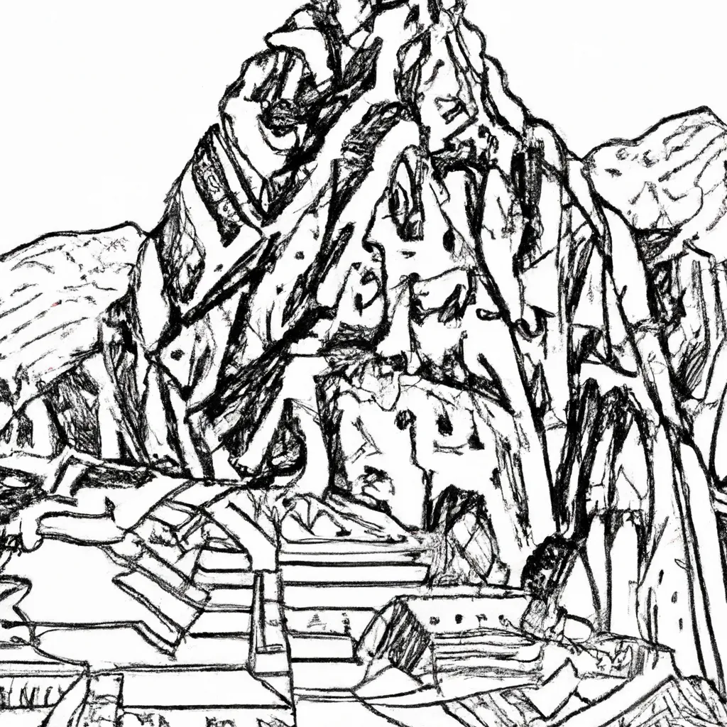 desenhos machu picchu imprimir pintar 7