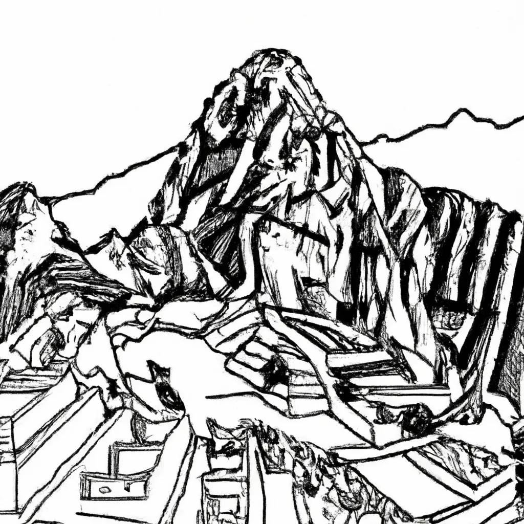 desenhos machu picchu imprimir pintar 9