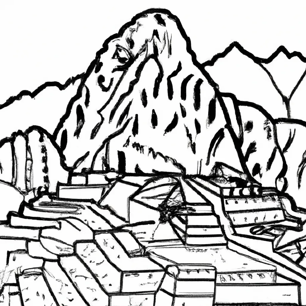 desenhos machu picchu imprimir pintar 10