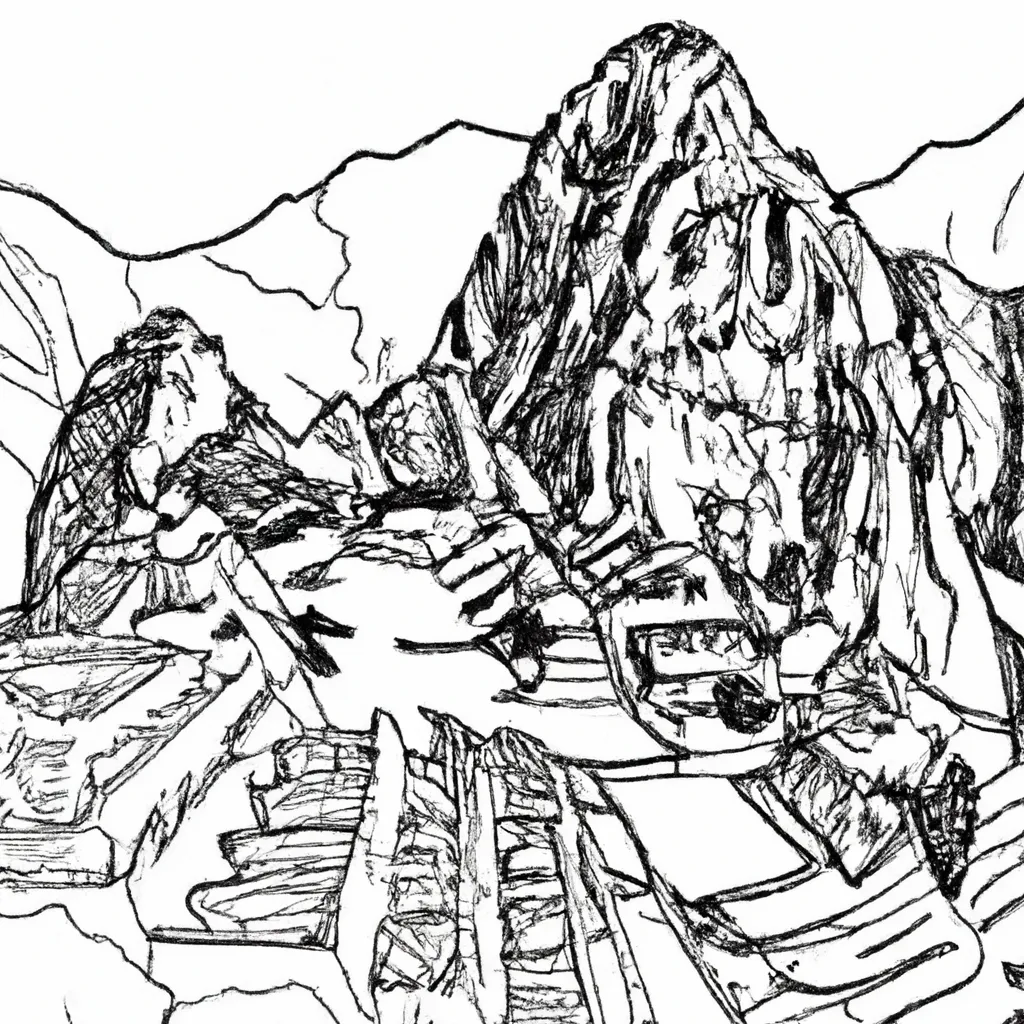desenhos machu picchu imprimir pintar 12