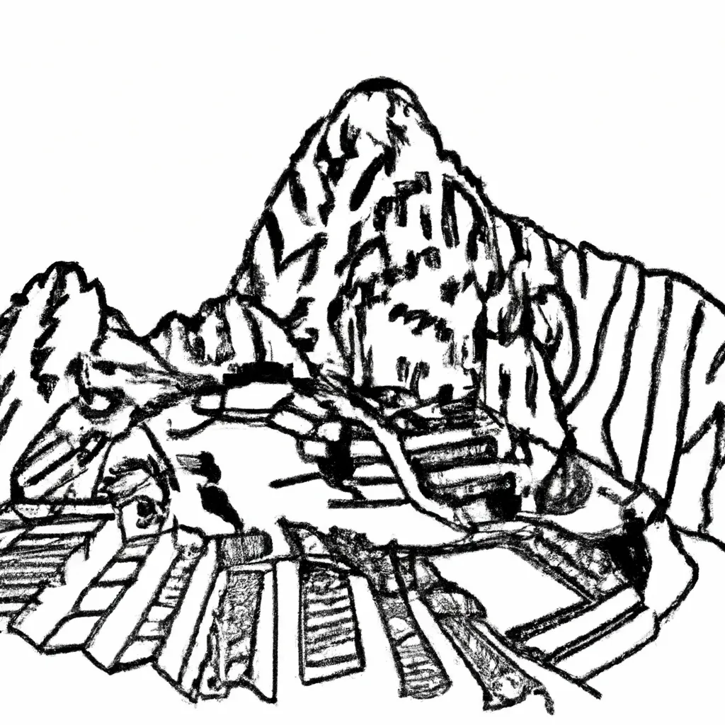desenhos machu picchu imprimir pintar 14