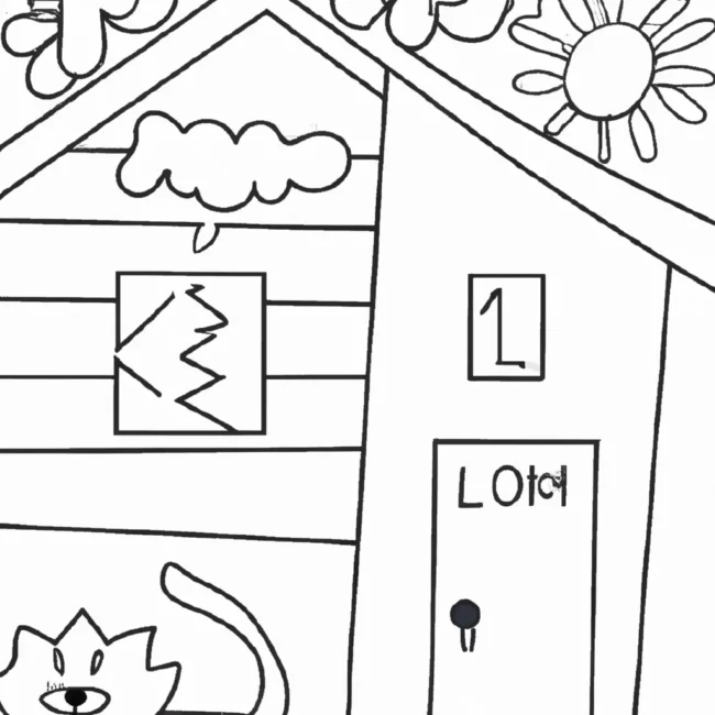 desenhos casa branca imprimir pintar