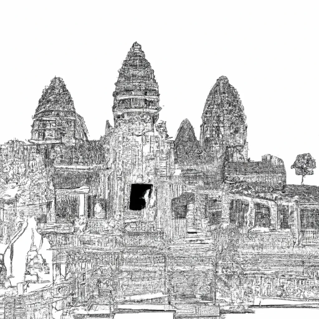 desenhos templo angkor imprimir pintar espetaculo cambojano 1
