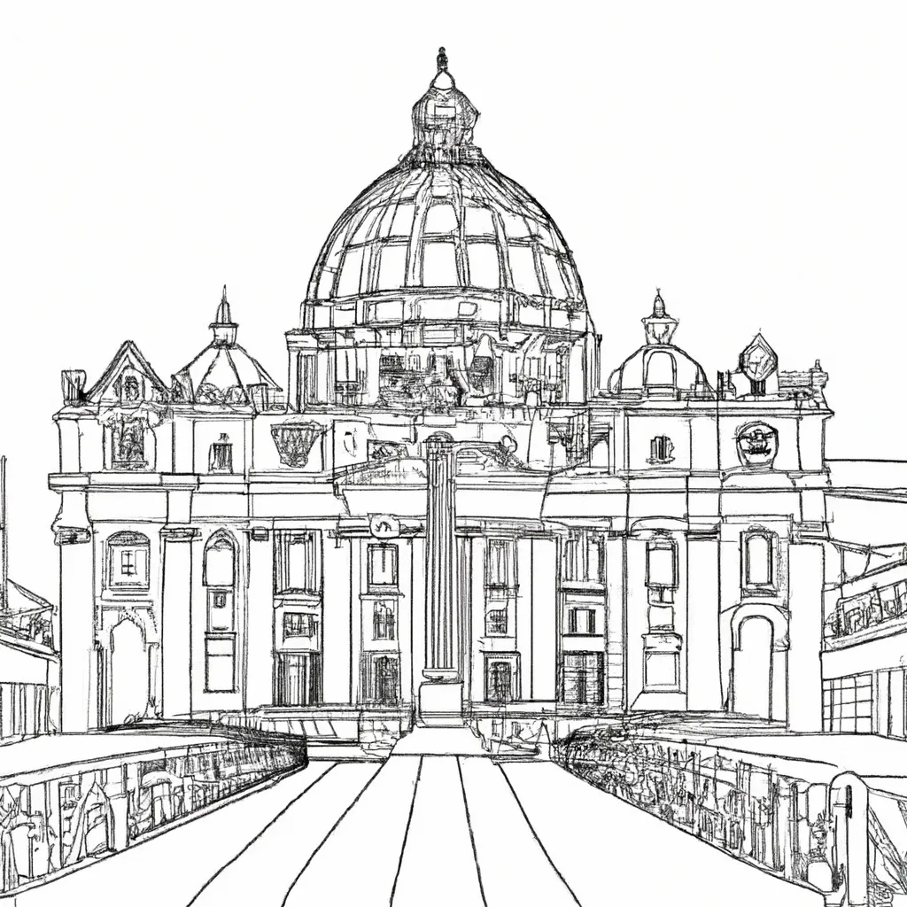 desenhos basilica sao pedro imprimir pintar 1