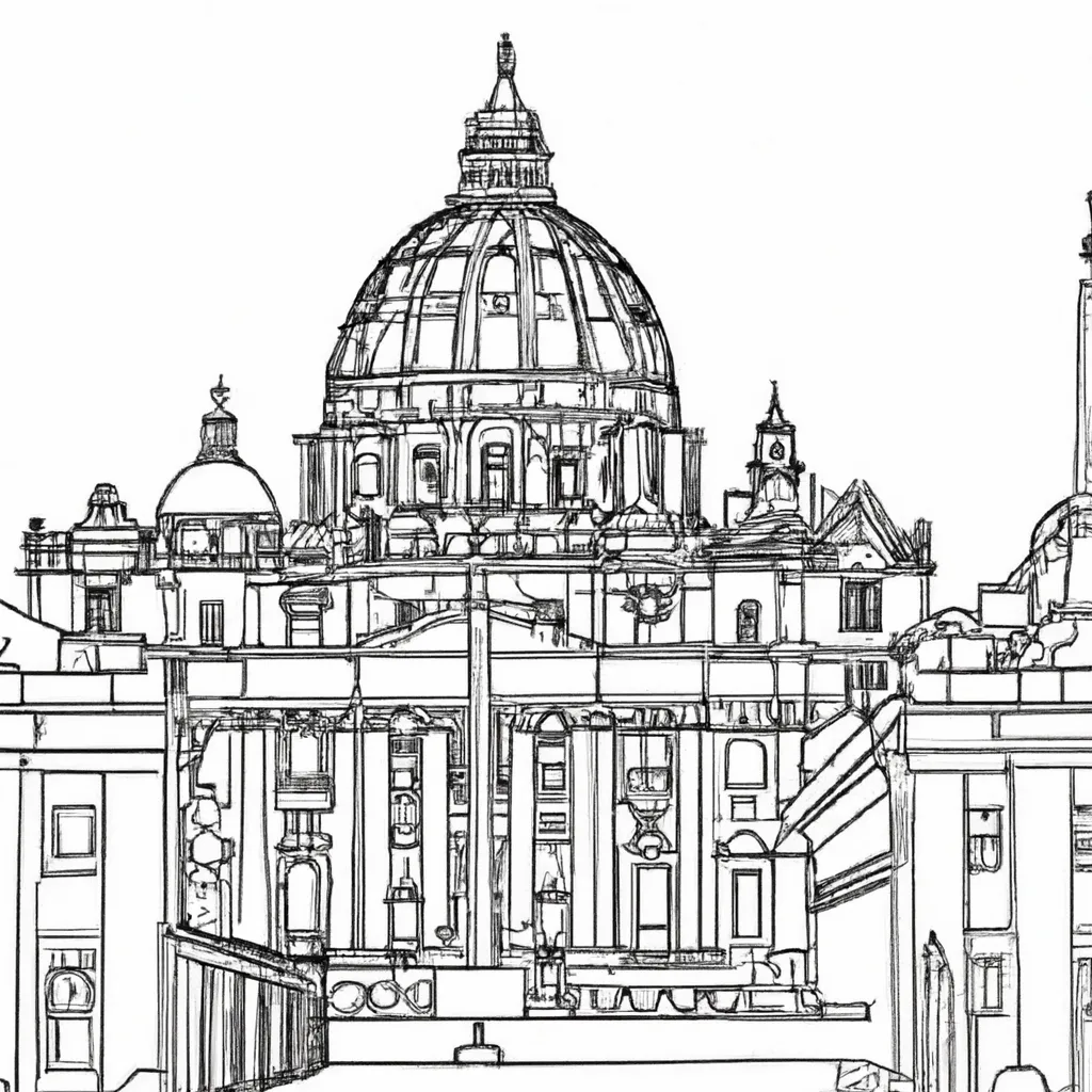 desenhos basilica sao pedro imprimir pintar 2
