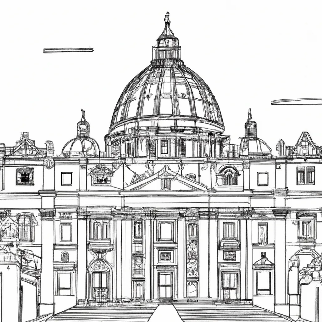 desenhos basilica sao pedro imprimir pintar 3