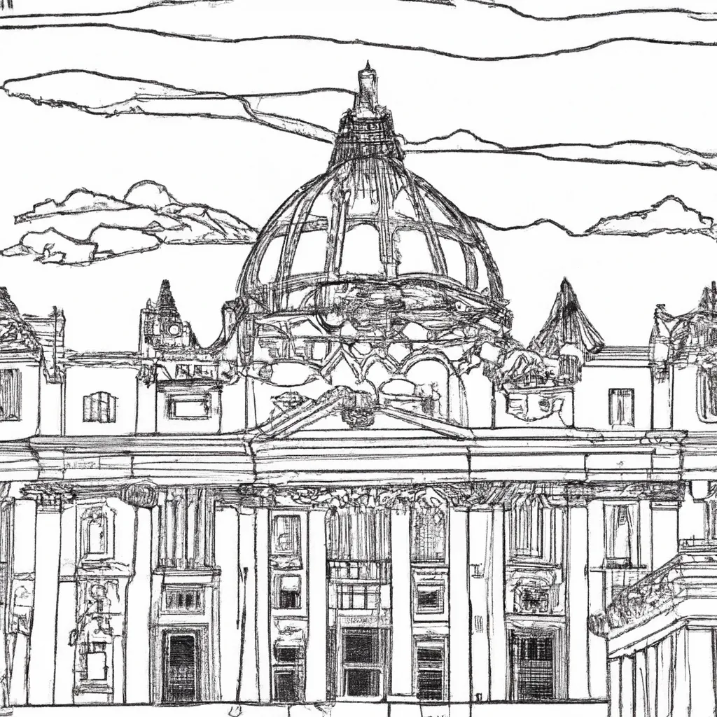 desenhos basilica sao pedro imprimir pintar 4