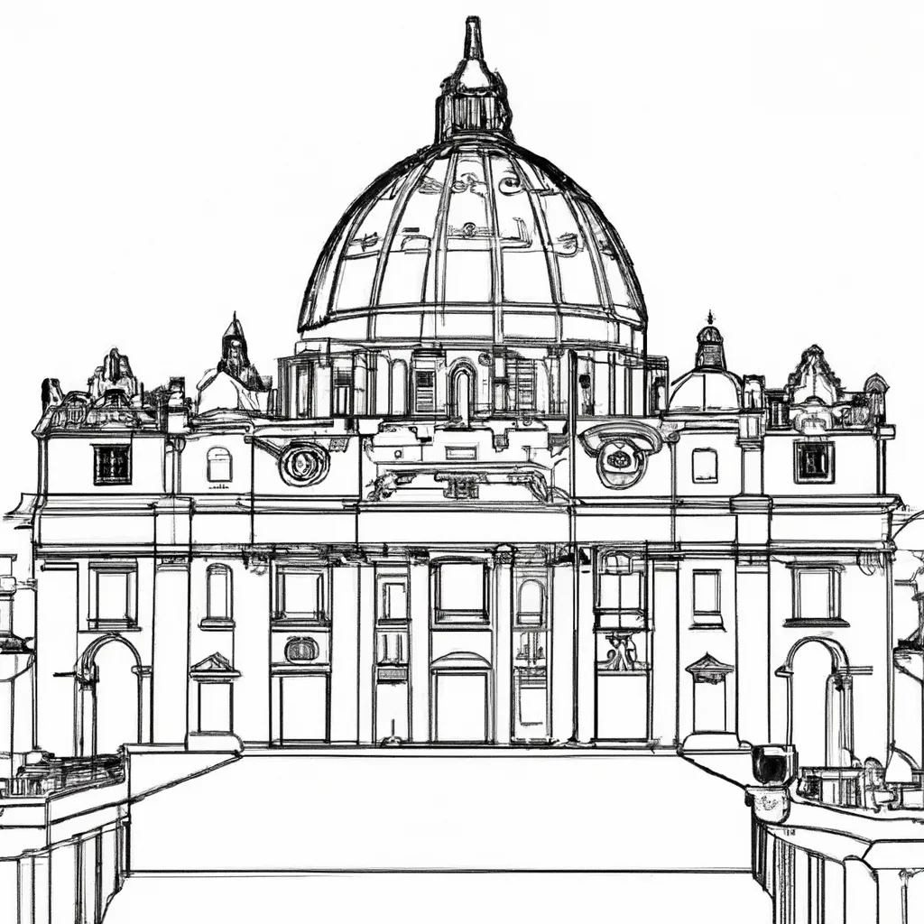 desenhos basilica sao pedro imprimir pintar 6