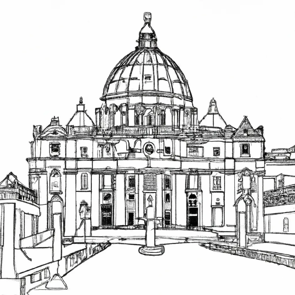 desenhos basilica sao pedro imprimir pintar 9