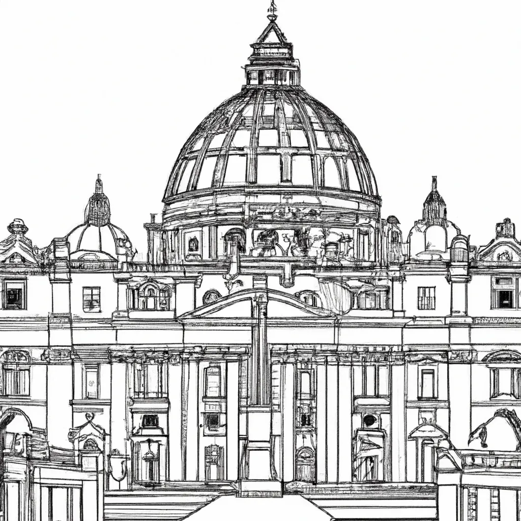 desenhos basilica sao pedro imprimir pintar 11