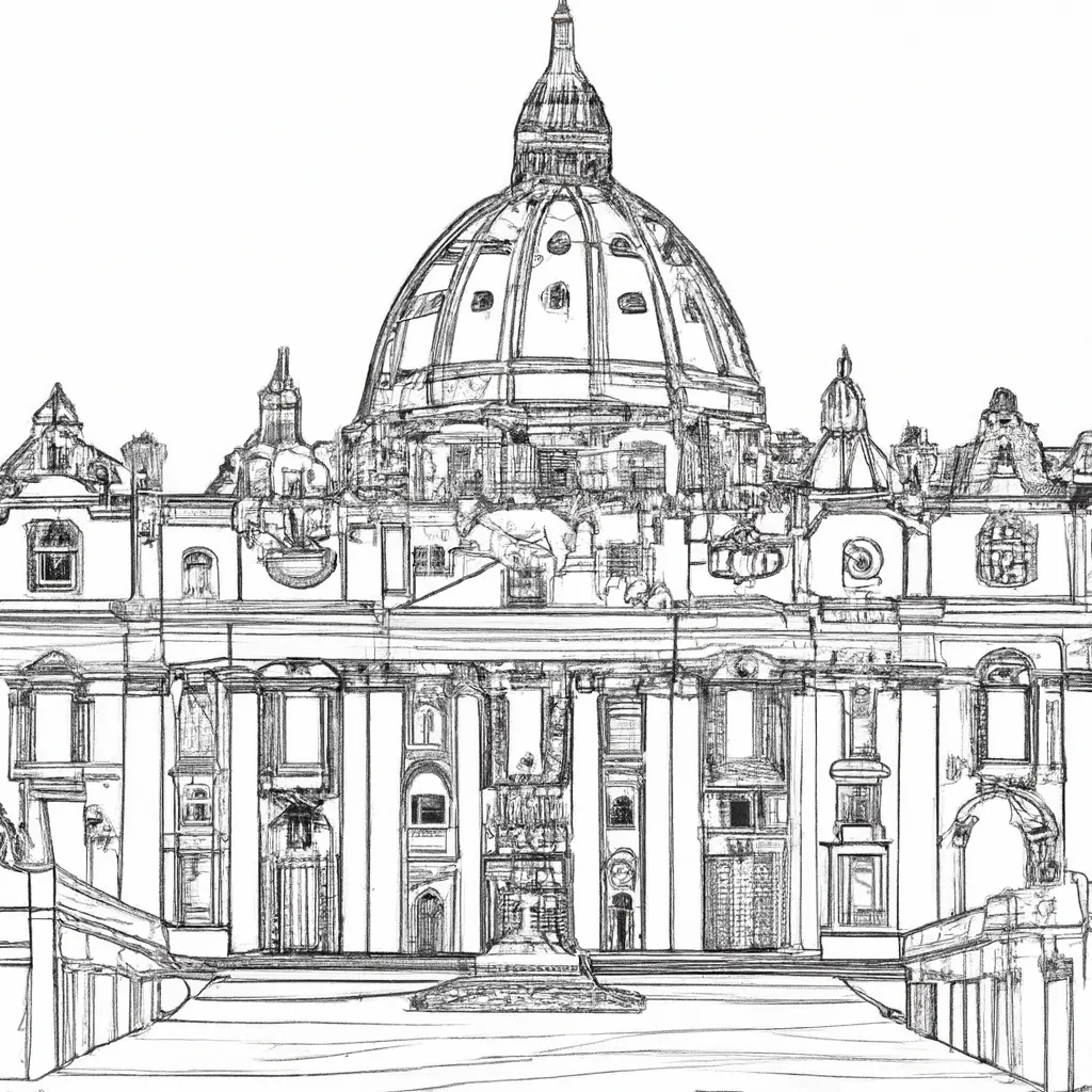 desenhos basilica sao pedro imprimir pintar 12