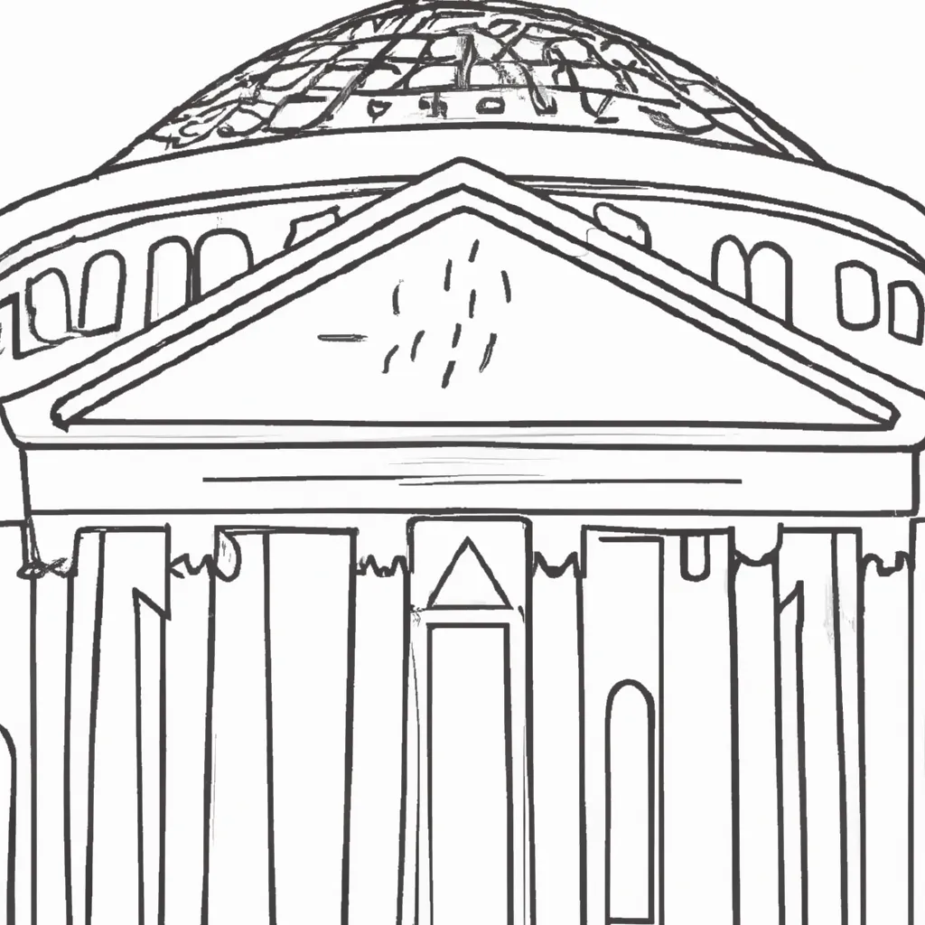 desenhos pantheon roma imprimir pintar 4