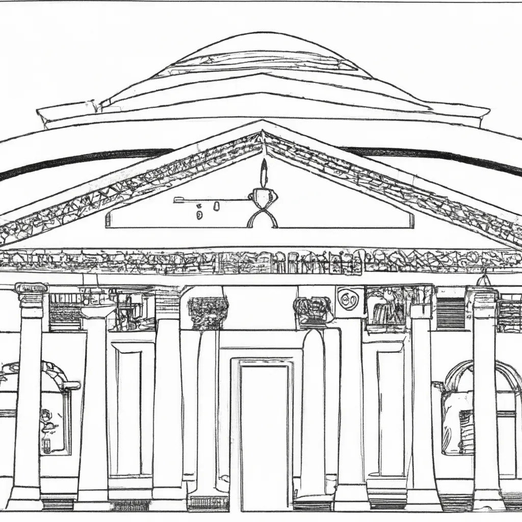 desenhos pantheon roma imprimir pintar 10