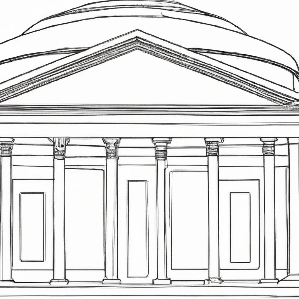 desenhos pantheon roma imprimir pintar 14