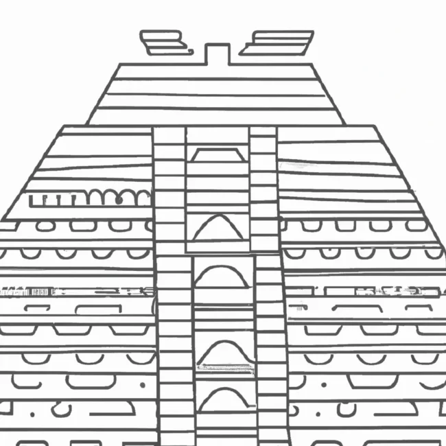 piramides teotihuacan desenhos imprimir pintar