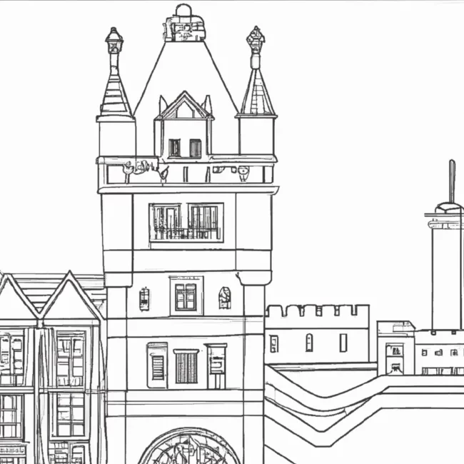 desenhos torre londres imprimir pintar