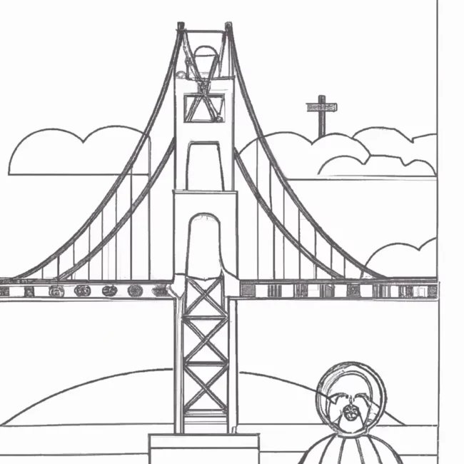 desenhos ponte golden gate imprimir pintar