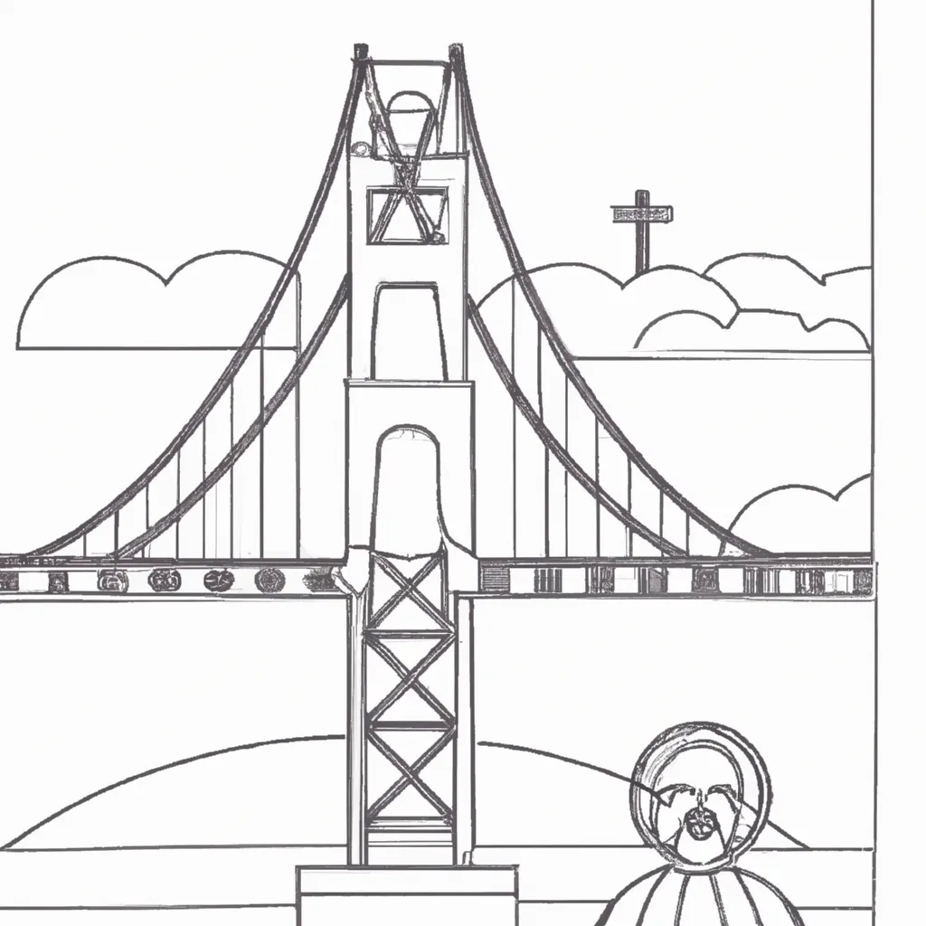 desenhos ponte golden gate imprimir pintar