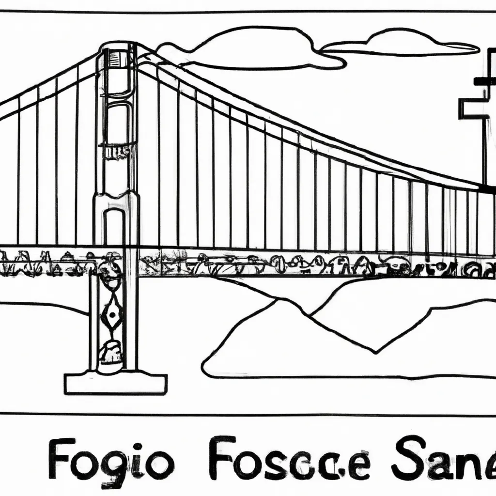 desenhos ponte golden gate imprimir pintar 3