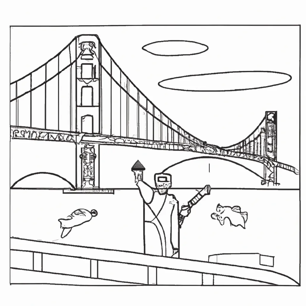 desenhos ponte golden gate imprimir pintar 5