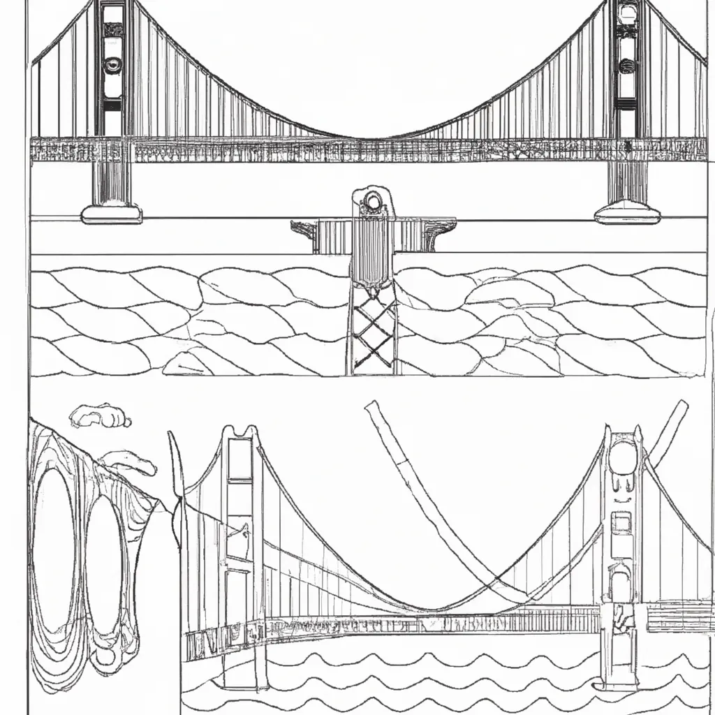 desenhos ponte golden gate imprimir pintar 6