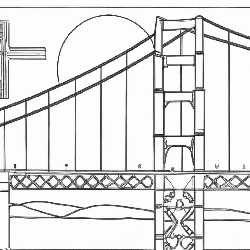 desenhos ponte golden gate imprimir pintar 9